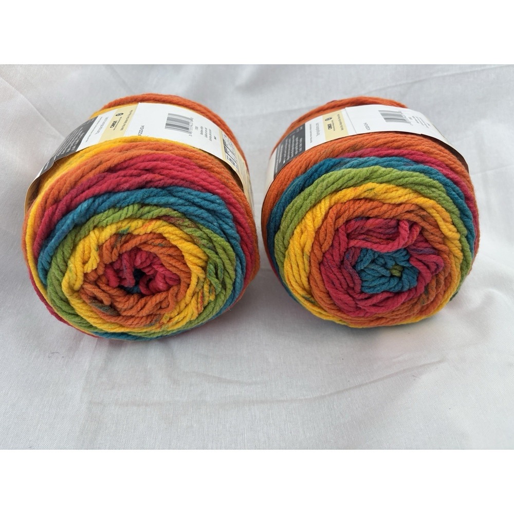 2 Yarnspirations Caron Chunky Cakes Yarn Rainbow Jellys 9.8oz Each 100% Acrylic - Picture 5 of 6